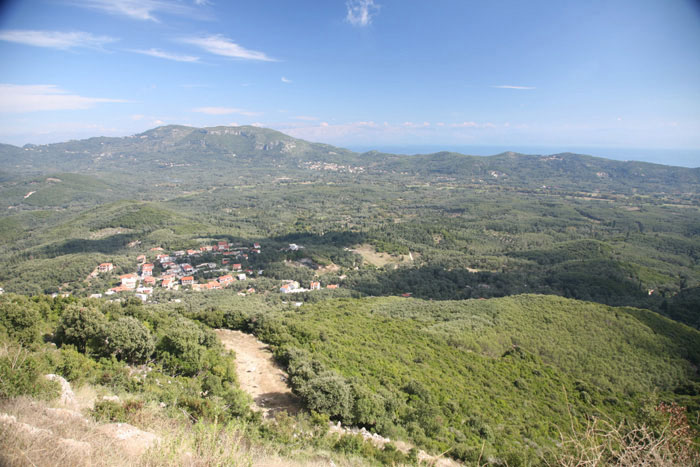 Korfu, Pentati, Agios Mattheos, Panorama von Agios Mattheos über Korfu - mittelmeer-reise-und-meer.de