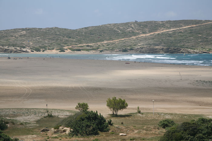 Rhodos, Prasonisi, Halbinsel, überspülte Sandbank, Strand - mittelmeer-reise-und-meer.de