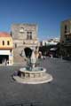 Brunnen auf dem Ippokratous Plaza, Rhodos-Stadt, Rhodos