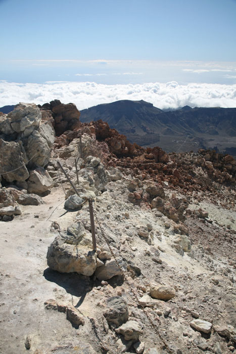 Teneriffa, Pico del Teide, Krater am Gipfel, Beginn Abstieg - mittelmeer-reise-und-meer.de