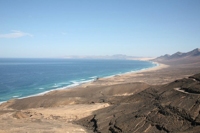 Fuerteventura, Cofete, Punto de vista sobre puerto de montaña - mittelmeer-reise-und-meer.de