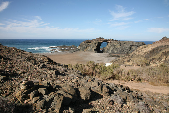 Fuerteventura, Pena Horadada, Abstieg, Kieselstrand - mittelmeer-reise-und-meer.de