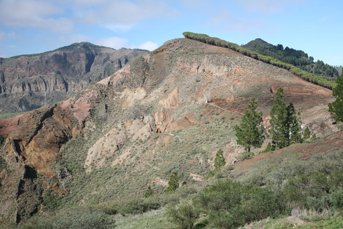 Gran Canaria, GC-150, Degollada Becerra, Berg mit Frisur - mittelmeer-reise-und-meer.de