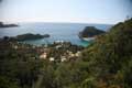 Paleokastritsa, Panorama von der Ethniki Odos Palaiokastritsis, An, Korfu