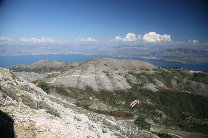 Korfu, Pantokrator, höchster Berg auf Korfu, Panorama auf Albanien - mittelmeer-reise-und-meer.de