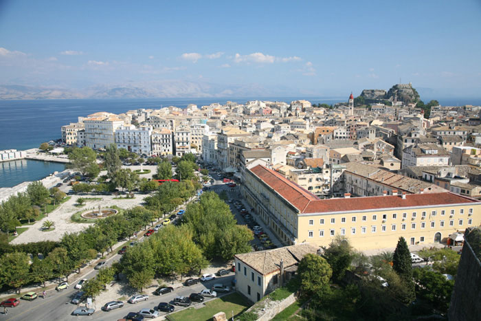 Korfu, Korfu-Stadt (Kerkyra), Neue Festung, Korfu-Stadt-Panorama - mittelmeer-reise-und-meer.de