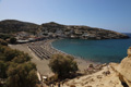 Blick von den Felsenhöhlen auf die Bucht (1), Matala, Kreta