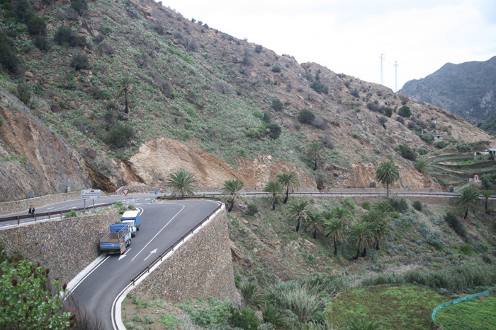 La Gomera, Vallehermoso, GM-1, km 40,5, Zufahrt aus Richtung Süden - mittelmeer-reise-und-meer.de