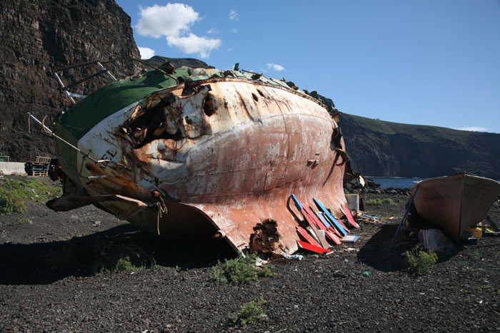 La Gomera, Vueltas, Valle Gran Rey, Wrack der 'Orion X' - mittelmeer-reise-und-meer.de