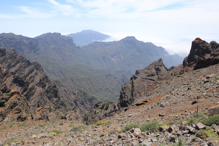 La Palma, LP-4, Mirador de Los Ardenes, Blick Cumbre Vieja - mittelmeer-reise-und-meer.de