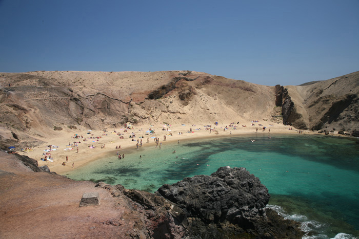 Lanzarote, Papagayo Strände, Playa Papagayo, Blick von Norden - mittelmeer-reise-und-meer.de