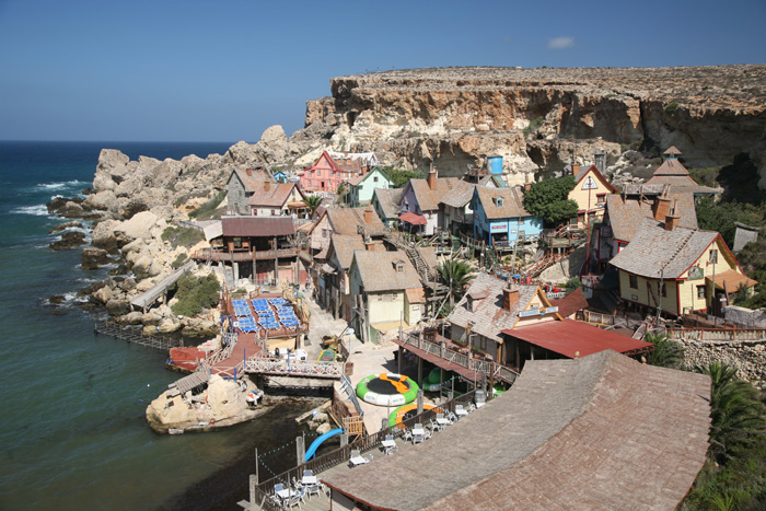 Malta, Popeye´s Village, Sweethaven, Blick Anchor Bay - mittelmeer-reise-und-meer.de