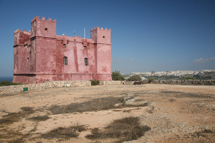 Malta, St. Agatha´s Tower, The Red Tower, Abendsonne - mittelmeer-reise-und-meer.de