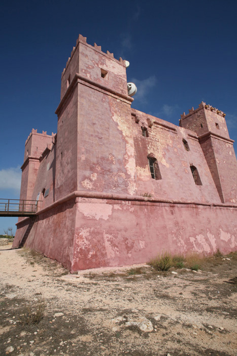 Malta, St. Agatha´s Tower, The Red Tower, Abendsonne - mittelmeer-reise-und-meer.de