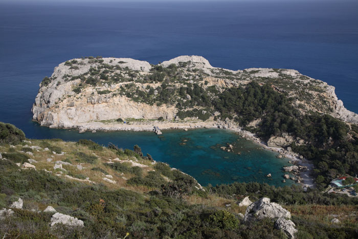 Rhodos, Anthony Quinn Bay, Blick von Moni Profitis Ilias - mittelmeer-reise-und-meer.de