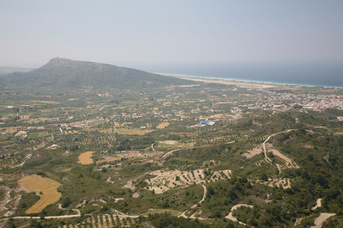 Rhodos, Filerimos, Ende Kreuzweg, Kreuz mit Aussicht, Flughafen - mittelmeer-reise-und-meer.de