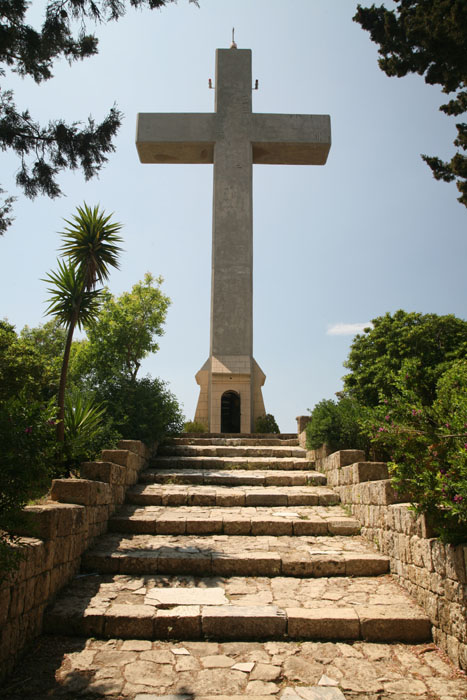 Rhodos, Filerimos, Ende Kreuzweg, Kreuz mit Aussicht, Flughafen - mittelmeer-reise-und-meer.de