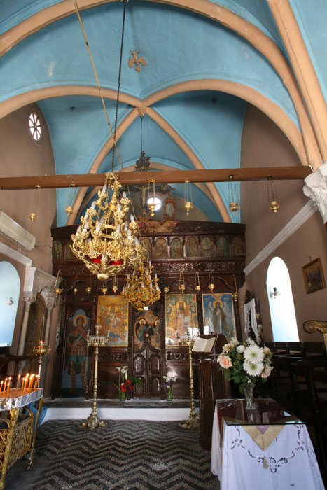 Rhodos, Kloster Moni Kalopetra, Kirche mit Innenhof - mittelmeer-reise-und-meer.de