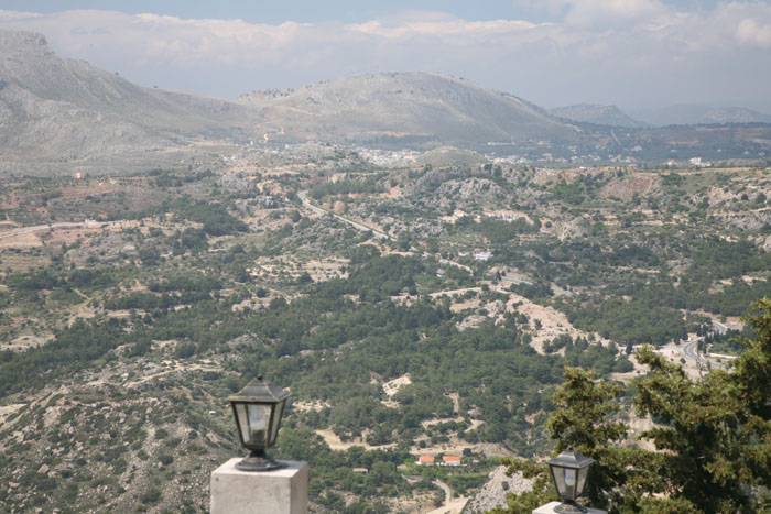 Rhodos, Kyra Panagia Tsambika, Blick Restaurant Panoramic - mittelmeer-reise-und-meer.de