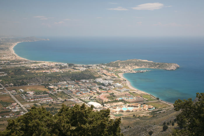 Rhodos, Kyra Panagia Tsambika, Blick Kolymbia - mittelmeer-reise-und-meer.de