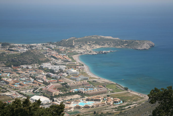 Rhodos, Kyra Panagia Tsambika, Blick Kolymbia - mittelmeer-reise-und-meer.de