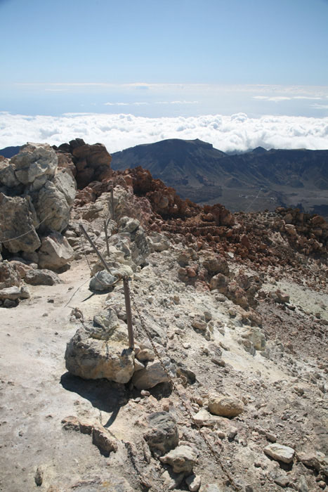 Teneriffa, Pico del Teide, Krater am Gipfel, Beginn Abstieg - mittelmeer-reise-und-meer.de Teneriffa, Pico del Teide, Krater am Gipfel, Beginn Abstieg - mittelmeer-reise-und-meer.de