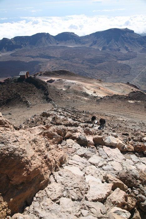 Teneriffa, Pico del Teide, Abstieg, Blick Süden, Bergstation Seilbahn - mittelmeer-reise-und-meer.de