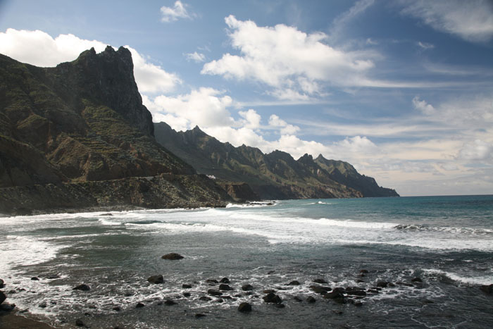 Teneriffa, Roque de las Bodegas, Strand, Blick Taganana - mittelmeer-reise-und-meer.de