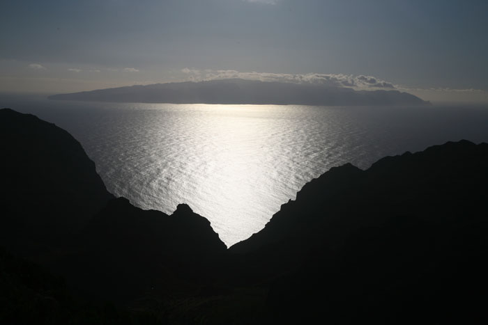 Teneriffa, TF-436, Mirador de Baracan, Sonnenuntergang La Gomera - mittelmeer-reise-und-meer.de